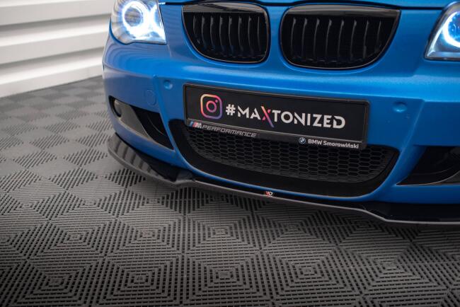 Maxton Design Frontlippe für BMW 1er M-Paket E87 Facelift schwarz Hochglanz