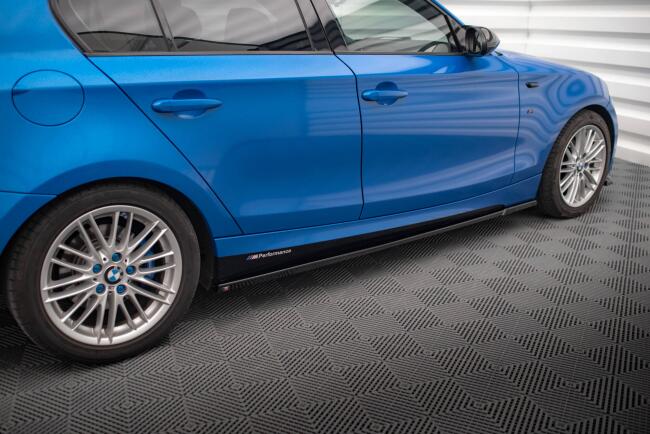 Maxton Design Seitenschweller für BMW 1er M-Paket E87 Facelift schwarz Hochglanz