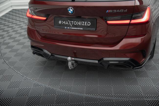Maxton Design Heckdiffusor für BMW M340i G20 / G21 (Passend für Fahrzeuge mit Anhängerkupplung) Hochglanz schwarz