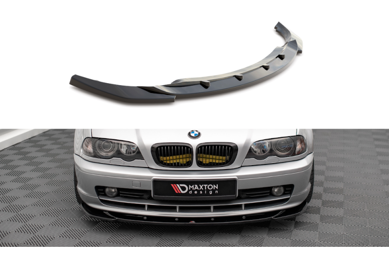 Maxton Design Frontlippe für BMW 3er Coupe E46 Hochglanz schwarz