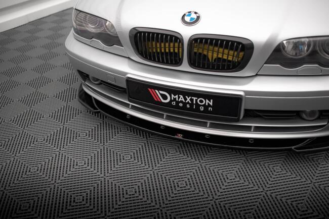 Maxton Design Frontlippe für BMW 3er Coupe E46 schwarz Hochglanz