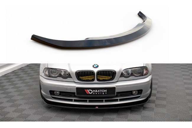 Maxton Design Frontlippe V.2 für BMW 3er Coupe E46 schwarz Hochglanz