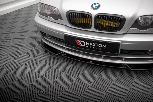 Maxton Design Frontlippe V.3 für BMW 3er Coupe E46 schwarz Hochglanz