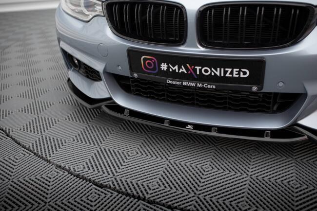 Maxton Design Frontlippe V.3 für BMW 4er F32 F33 F36 M-Paket Hochglanz schwarz