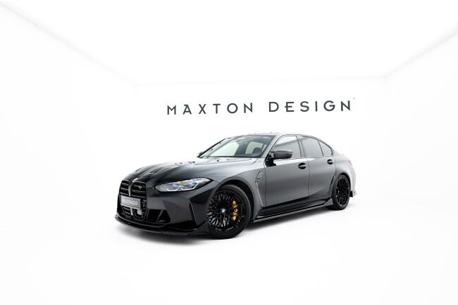 Maxton Design Frontlippe V.4 für CSL Look BMW M3 G80 G81 / M4 G82 Hochglanz schwarz