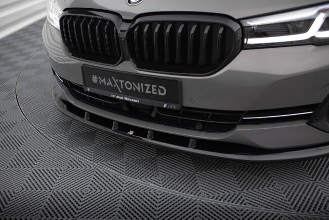 Maxton Design Frontlippe für BMW 5er G30 / G31 Facelift schwarz Hochglanz