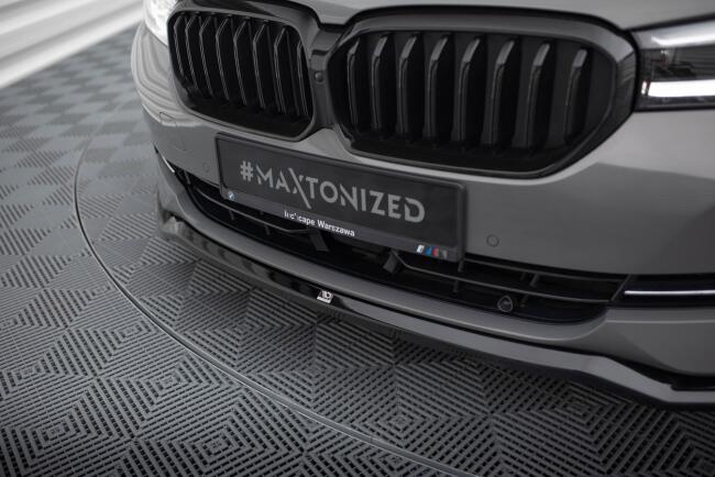 Maxton Design Frontlippe V.2 für BMW 5er G30 / G31 Facelift schwarz Hochglanz