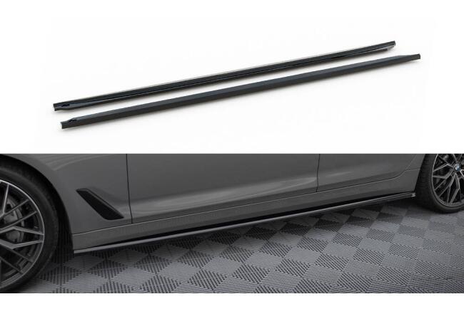 Maxton Design Seitenschweller für BMW 5er G30 / G31 Facelift schwarz Hochglanz