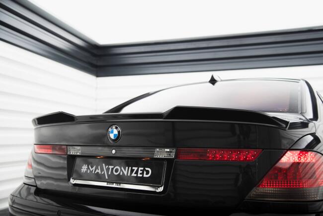 Maxton Design 3D Spoiler Lippe für BMW 7 E65 schwarz Hochglanz