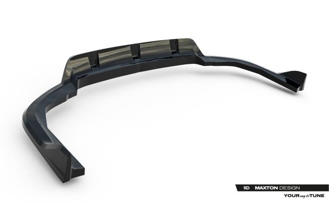 Maxton Design mittlerer Heckdiffusor DTM Look V.2 für BMW X5 M-Paket G05 Facelift Hochglanz schwarz