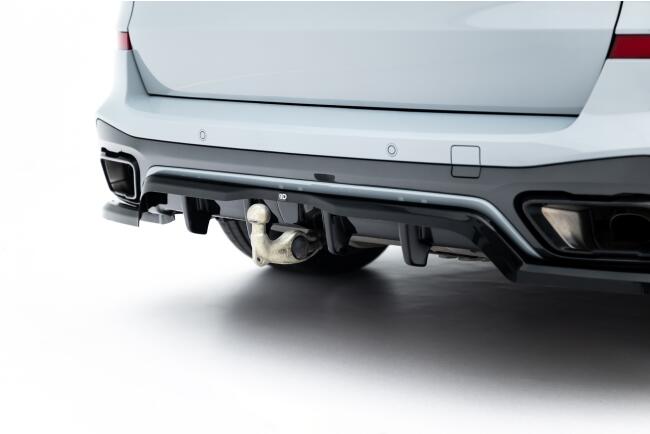 Maxton Design mittlerer Heckdiffusor DTM Look V.2 für BMW X5 M-Paket G05 Facelift Hochglanz schwarz