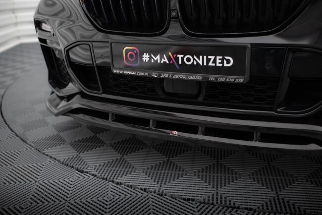Maxton Design Frontlippe V.2 für BMW X5 M-Paket G05 schwarz Hochglanz
