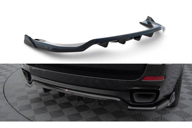 Maxton Design mittlerer Heckdiffusor DTM Look für BMW X5 M-Paket F15 schwarz Hochglanz
