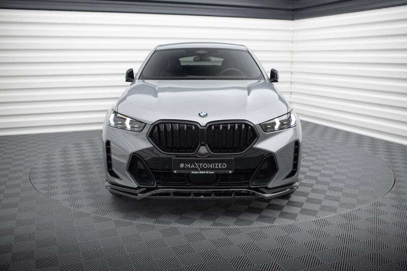 Maxton Design Frontlippe für BMW X6 M-Paket G06 Facelift Hochglanz schwarz