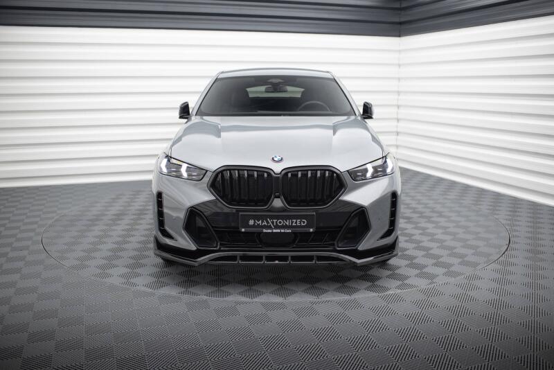 Maxton Design Frontlippe V.2 für BMW X6 M-Paket G06 Facelift Hochglanz schwarz