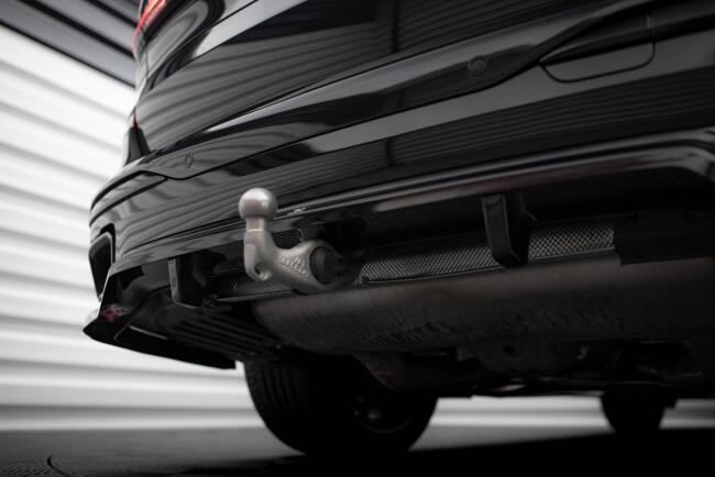Maxton Design mittlerer Heckdiffusor DTM Look für BMW X7 M-Paket G07 Facelift schwarz Hochglanz