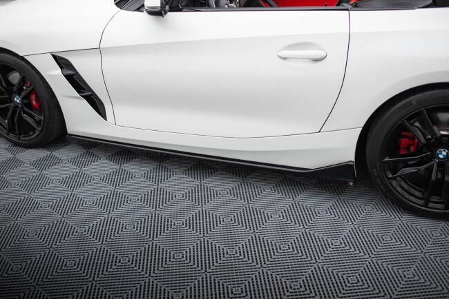 Maxton Design Seitenschweller (Paar) für BMW Z4 M40i / M-Paket G29 Facelift Hochglanz schwarz