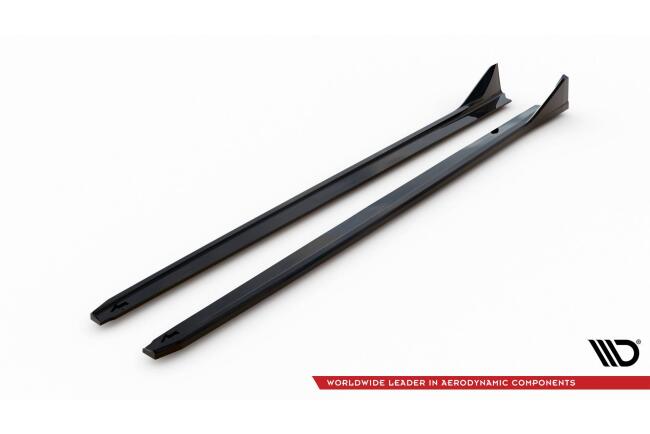 Maxton Design Seitenschweller (Paar) für BMW Z4 M40i / M-Paket G29 Facelift Hochglanz schwarz