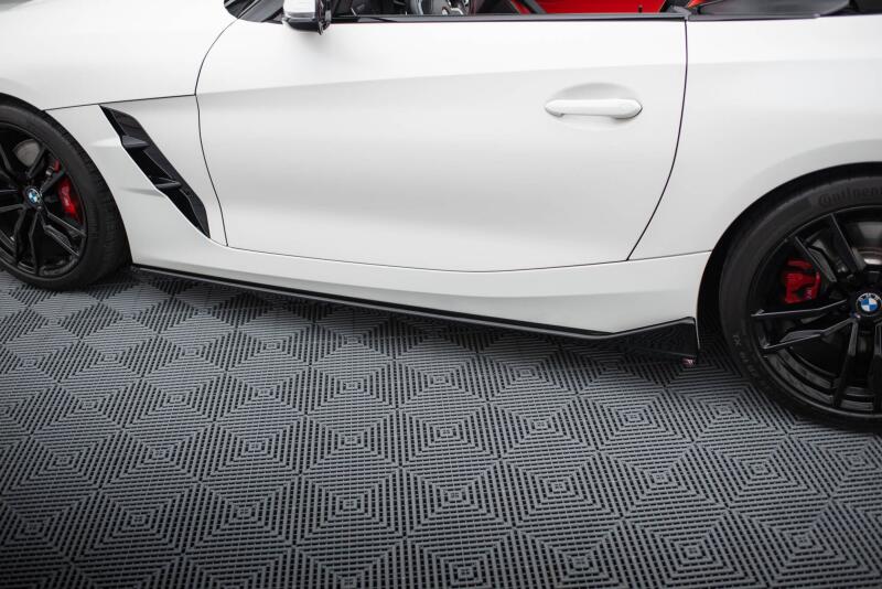 Maxton Design Seitenschweller (Paar) V.2 für BMW Z4 M40i / M-Paket G29 Facelift Hochglanz schwarz