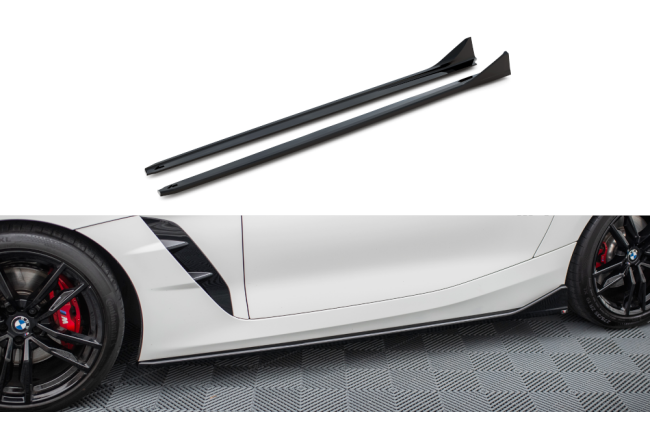 Maxton Design Seitenschweller (Paar) V.2 für BMW Z4 M40i / M-Paket G29 Facelift Hochglanz schwarz