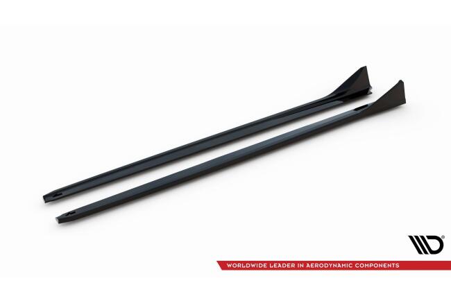 Maxton Design Seitenschweller (Paar) V.2 für BMW Z4 M40i / M-Paket G29 Facelift Hochglanz schwarz