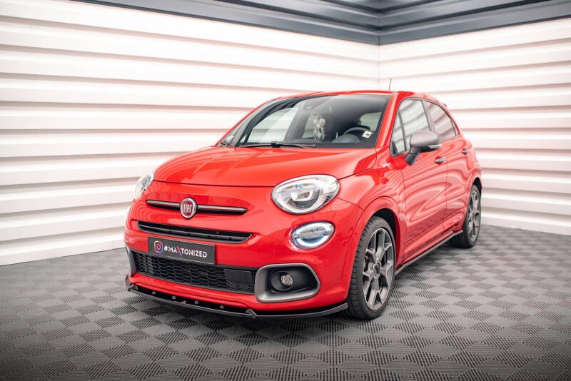 Maxton Design Frontlippe für Fiat 500X Sport Mk1 Facelift Hochglanz schwarz