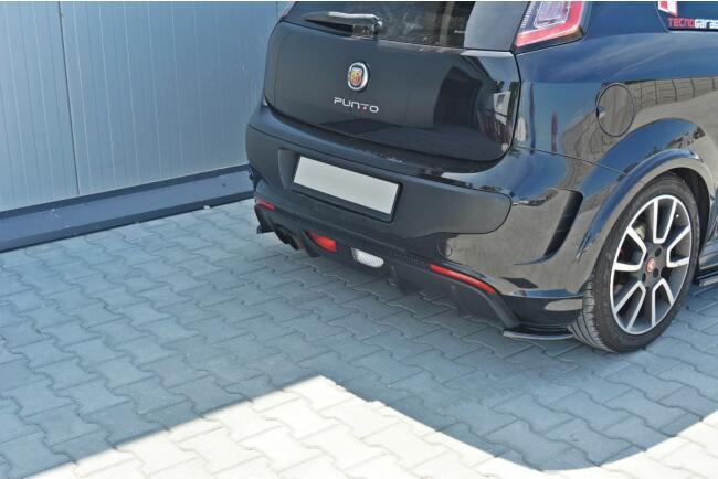 Maxton Design Diffusor Flaps  für Fiat Punto Evo Abarth schwarz Hochglanz schwarz Hochglanz