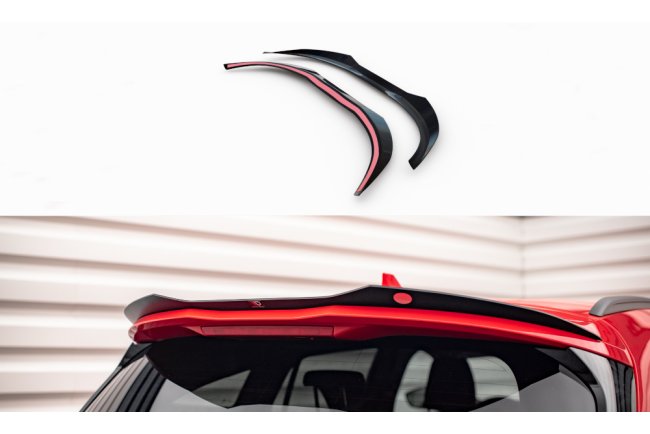 Maxton Design Spoiler Lippe V.2 für Ford Focus Kombi ST-Line Mk4 schwarz Hochglanz