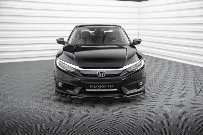Maxton Design Frontlippe V.2 für Honda Civic Mk10 schwarz Hochglanz