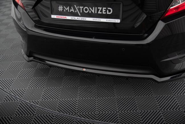Maxton Design mittlerer Heckdiffusor DTM Look für Honda Civic Mk10 schwarz Hochglanz