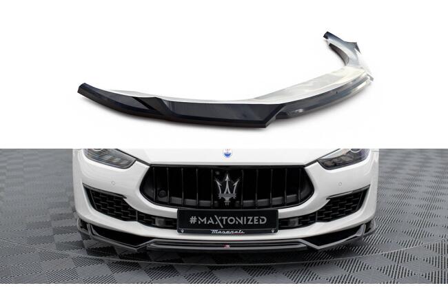 Maxton Design Frontlippe V.2 für Maserati Ghibli Mk3 Facelift Hochglanz schwarz