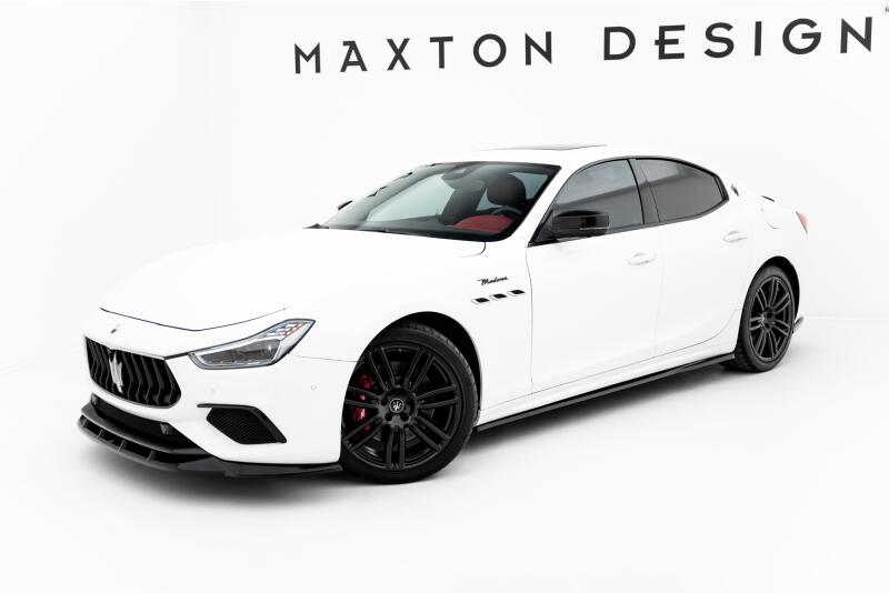 Maxton Design Seitenschweller (Paar) für Maserati Ghibli Mk3 Facelift Hochglanz schwarz