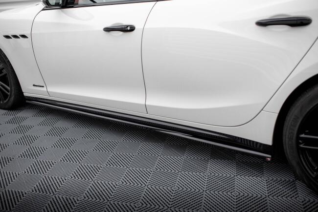 Maxton Design Seitenschweller für Maserati Ghibli Mk3 Facelift Hochglanz schwarz