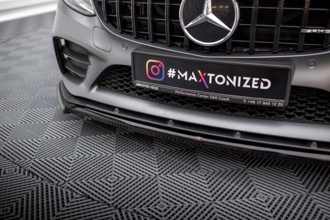 Maxton Design Frontlippe V.1 für Mercedes-AMG C43 C205 / W205 Facelift Hochglanz schwarz