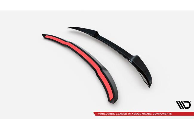 Maxton Design Spoiler Lippe für Mercedes-Benz C Kombi AMG-Line / 43 AMG S206 Hochglanz schwarz