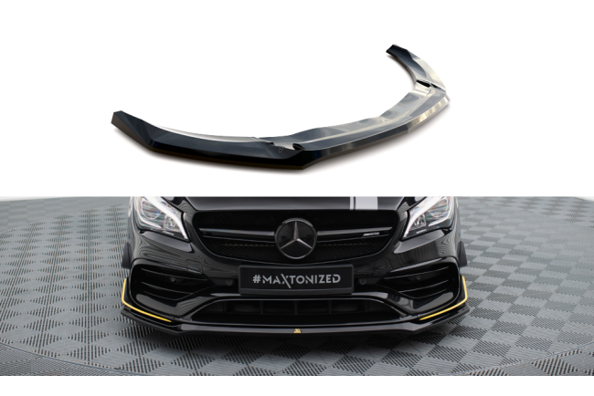Maxton Design Frontlippe V.3 für Mercedes-AMG CLA 45 Aero C117 Facelift schwarz Hochglanz