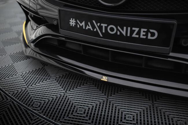 Maxton Design Frontlippe V.3 für Mercedes-AMG CLA 45 Aero C117 Facelift Hochglanz schwarz
