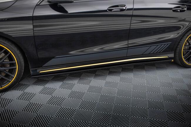 Maxton Design Seitenschweller für Mercedes-AMG CLA 45 C117 Facelift schwarz Hochglanz