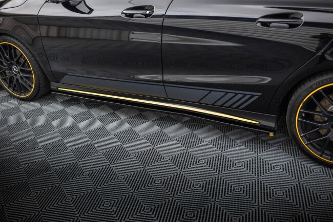 Maxton Design Seitenschweller für Mercedes-AMG CLA 45 C117 Facelift Hochglanz schwarz