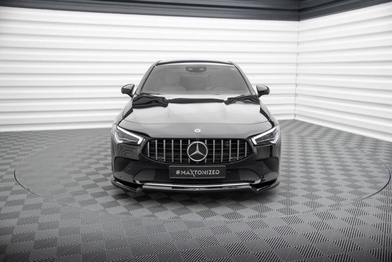 Maxton Design Frontlippe für Mercedes-Benz CLA C118 Hochglanz schwarz