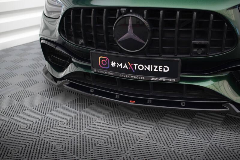 Maxton Design Frontlippe V.2 für Mercedes-AMG E63 W213 Facelift Hochglanz schwarz