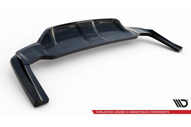 Maxton Design mittlerer Heckdiffusor DTM Look für Mercedes-Benz GLE Coupe AMG-Line C292 schwarz Hochglanz