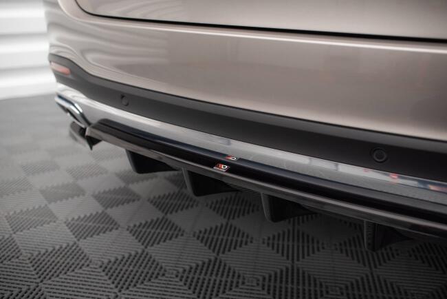 Maxton Design mittlerer Heckdiffusor DTM Look für Mercedes-Benz GLE SUV AMG-Line W167 schwarz Hochglanz