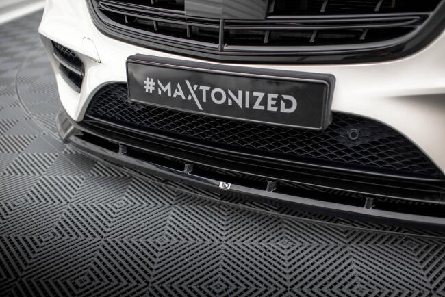 Maxton Design Frontlippe V.2 für Mercedes-Benz S AMG-Line W222 Facelift Hochglanz schwarz