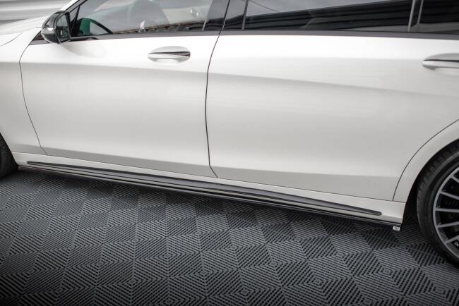 Maxton Design Seitenschweller für Mercedes-Benz S AMG-Line W222 Facelift schwarz Hochglanz