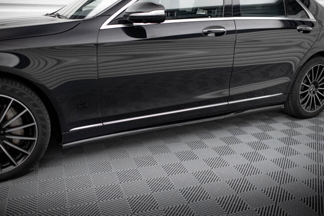 Maxton Design Seitenschweller für Mercedes-Benz S W222 Hochglanz schwarz