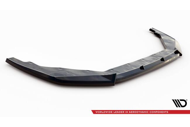 Maxton Design Frontlippe V.2 für Nissan GTR R35 Facelift schwarz Hochglanz