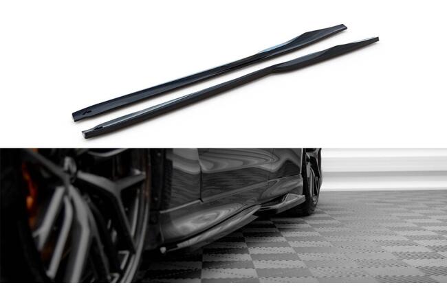 Maxton Design Seitenschweller für Nissan GTR R35 Facelift schwarz Hochglanz