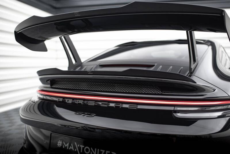 Maxton Design Heckspoiler Lippe (unten) für Porsche 911 992 GT3 Hochglanz schwarz