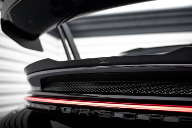 Maxton Design Heckspoiler Lippe (unten) für Porsche 911 992 GT3 Hochglanz schwarz